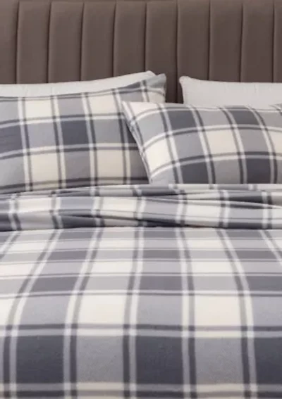 Ultra-Soft & Cozy Plush Plaid Fleece Sheet Set