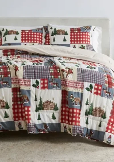 All-Season Printed Down Alternative Comforter Set