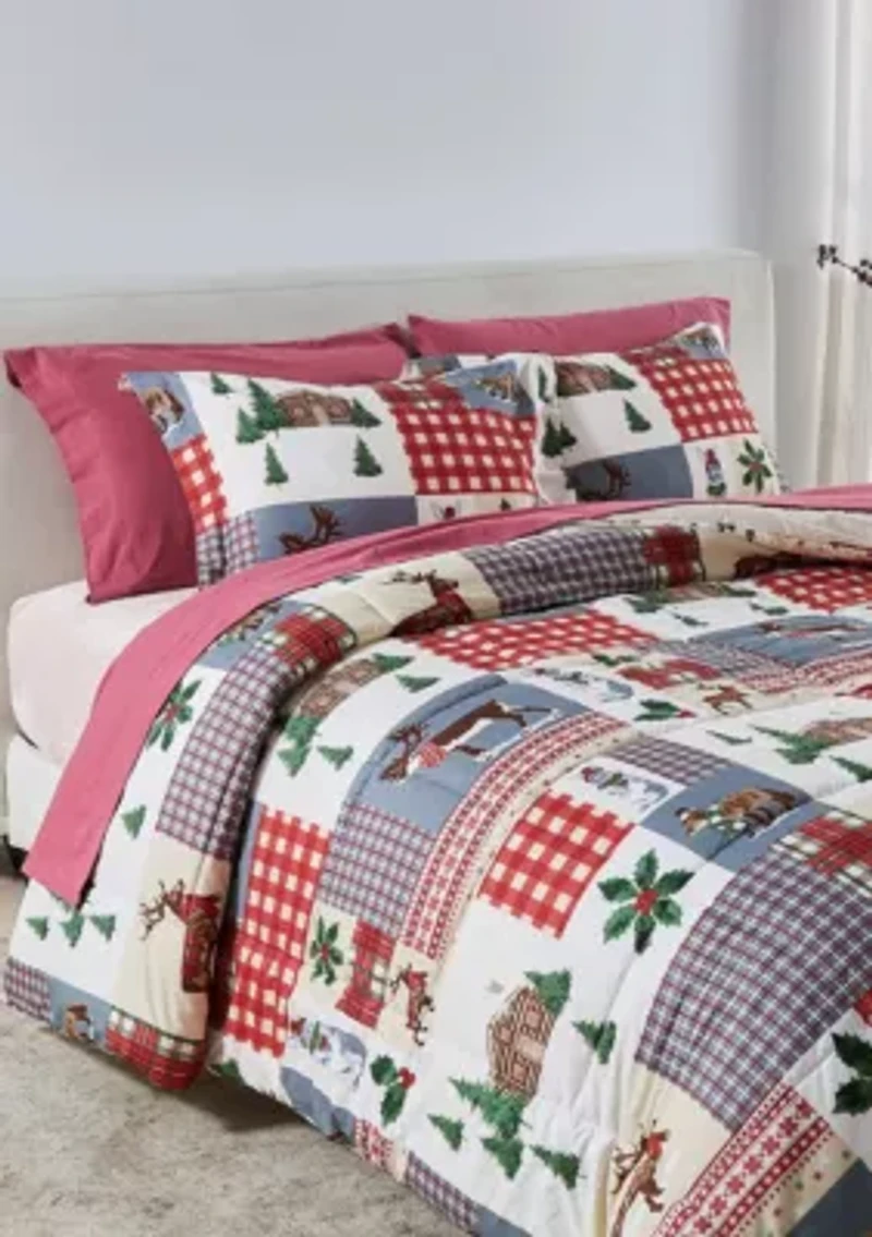 All-Season Printed Down Alternative Comforter Set