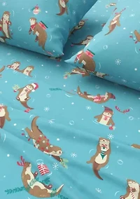 Turkish Cotton Christmas Flannel Bed Sheet Set