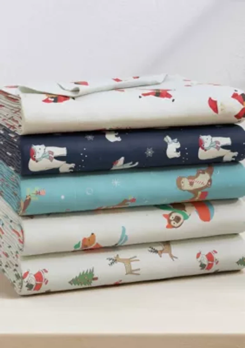 Turkish Cotton Christmas Flannel Bed Sheet Set