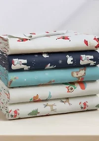 Turkish Cotton Christmas Flannel Bed Sheet Set