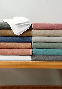 100% Cotton Textured 2-Piece Oversized Bath Sheet Set, 35” x 68”