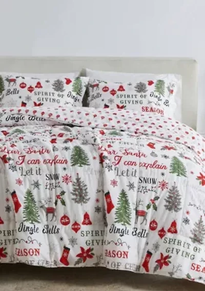 Holiday Down Alternative Comforter Set with Shams