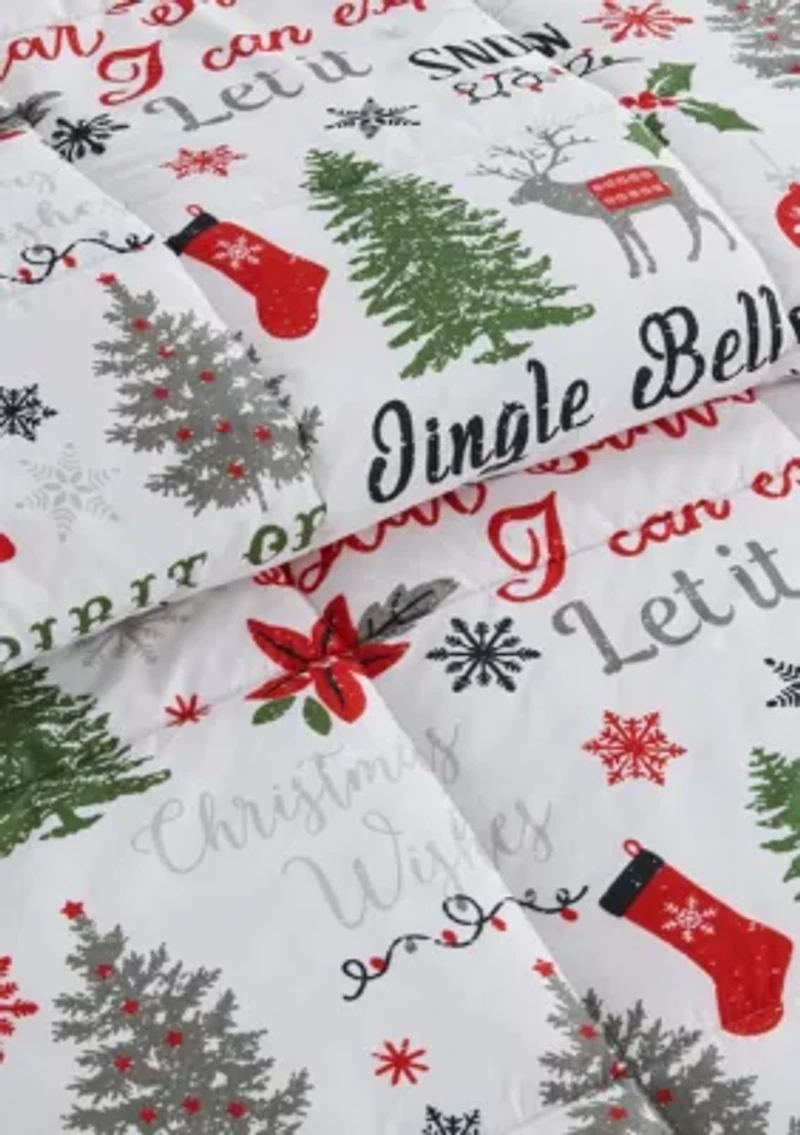Holiday Down Alternative Comforter Set with Shams