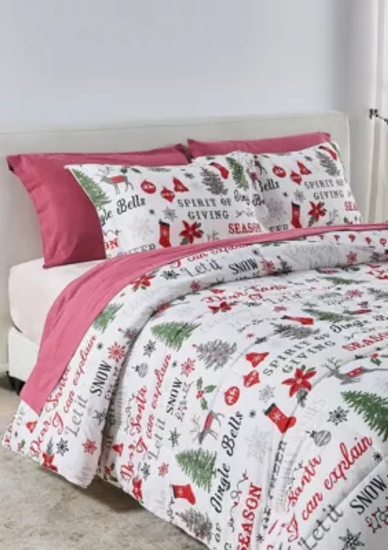Holiday Down Alternative Comforter Set with Shams