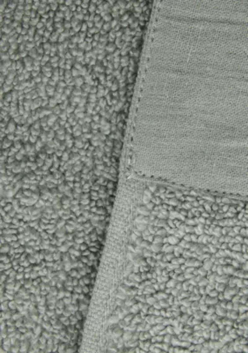 Cotton and Linen-Texture Border 4 Pack Bath Towel Set