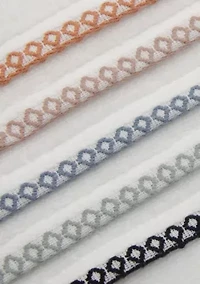 Quick-Dry Cotton Decorative Border 12 Pack Washcloth Set