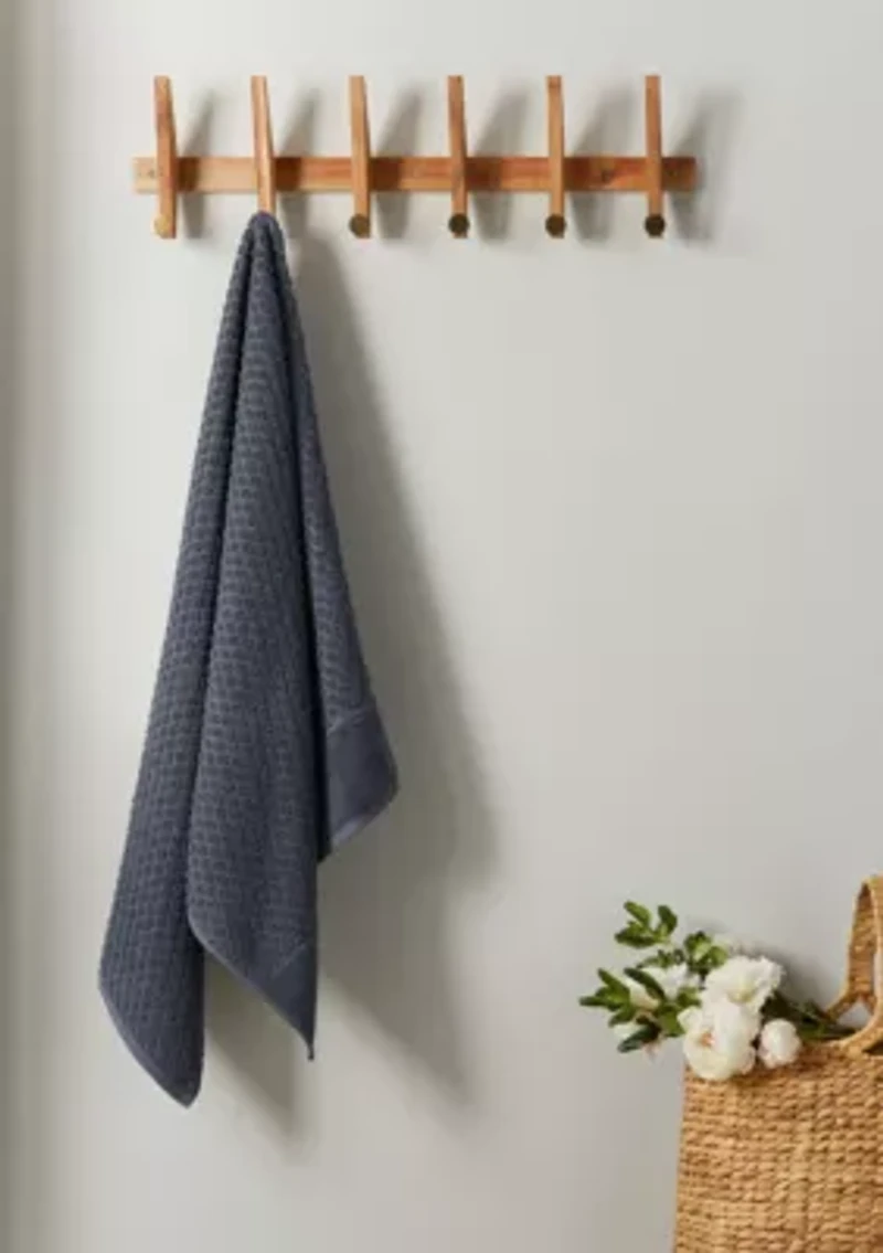 100% Cotton Diamond Waffle 2-Piece Oversized Bath Sheet Set, 35” x 68”