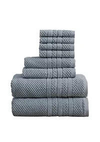 100% Cotton Textured 8pc Towel Set