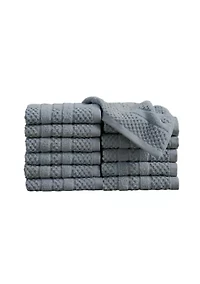 100% Cotton Textured 12pk Washcloth Set