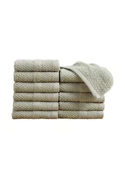 100% Cotton Quick Dry 12pk Washcloth Set