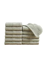100% Cotton Quick Dry 12pk Washcloth Set