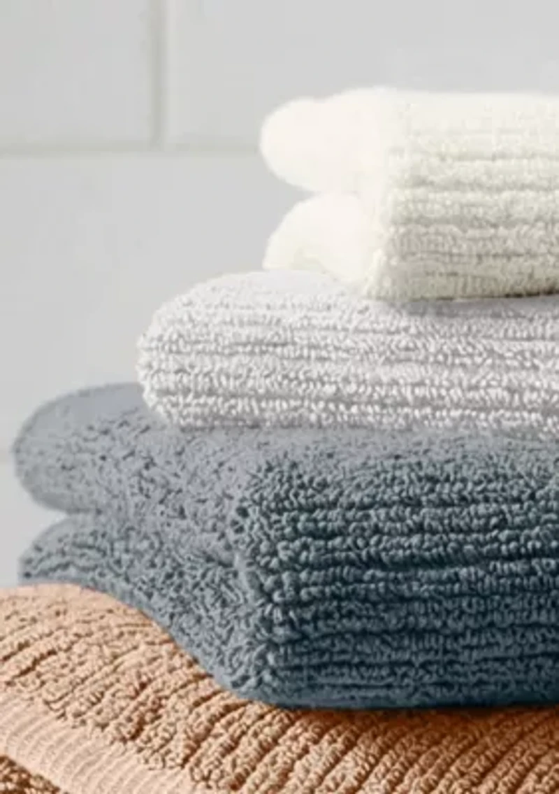 Turkish Cotton Textured 6 Piece Bath Towel Set