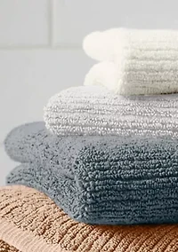 Turkish Cotton Textured 6 Piece Bath Towel Set