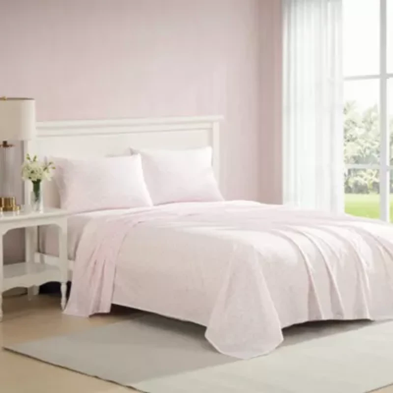 Floral Toile Cotton Sheet Set
