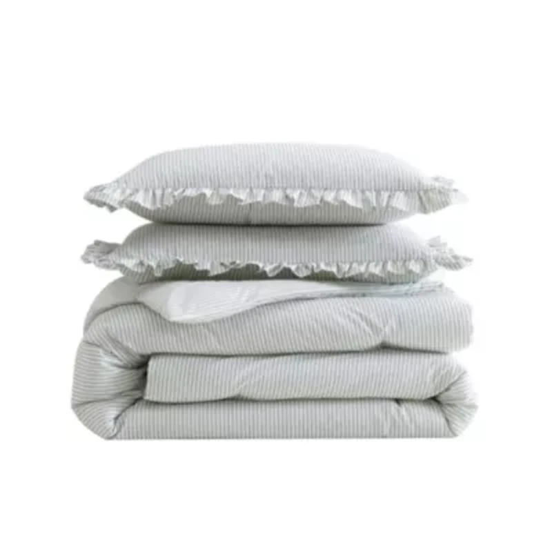 Oxford Stripe Cotton Comforter Set