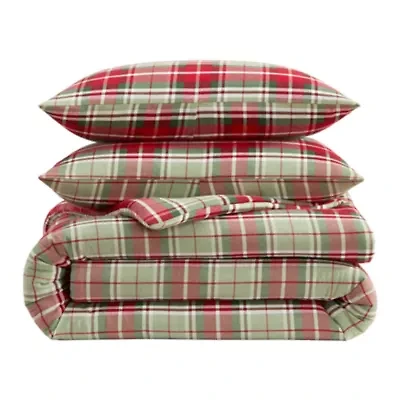 Tonias Ticking Stripe Cotton Flannel Comforter Set