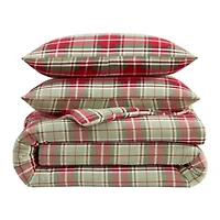Tonias Ticking Stripe Cotton Flannel Comforter Set