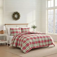 Tonias Ticking Stripe Cotton Flannel Comforter Set