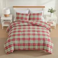 Tonias Ticking Stripe Cotton Flannel Comforter Set