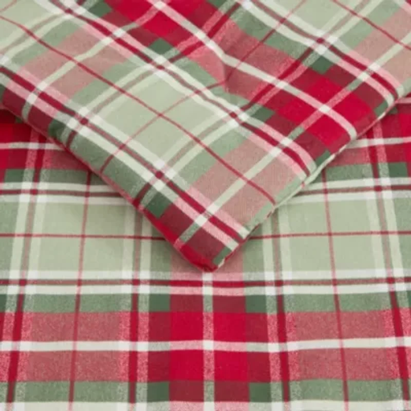 Tonias Ticking Stripe Cotton Flannel Comforter Set