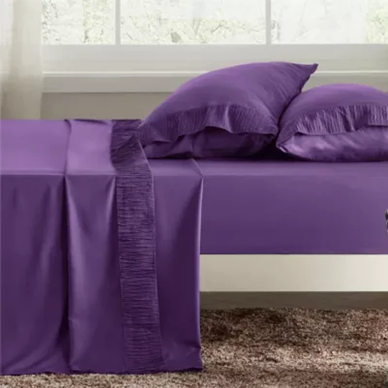 Hotel Luxury Embellished Hem Sheet Set