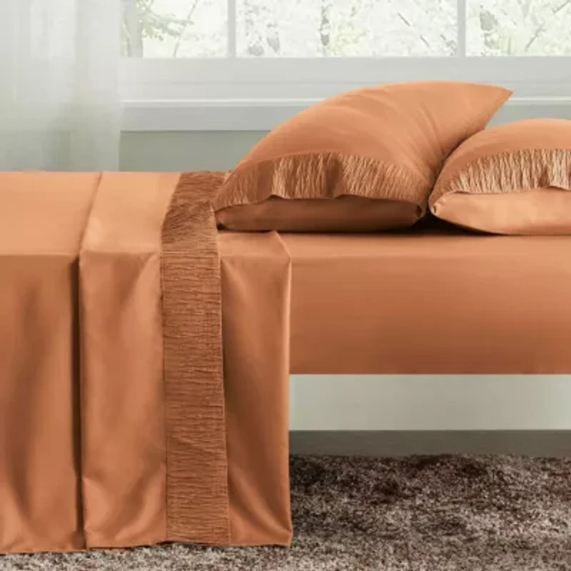 Hotel Luxury Embellished Hem Sheet Set