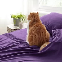 Hotel Luxury Embellished Hem Sheet Set