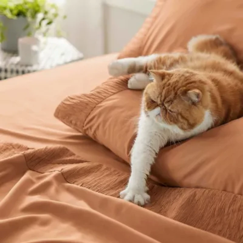 Hotel Luxury Embellished Hem Sheet Set