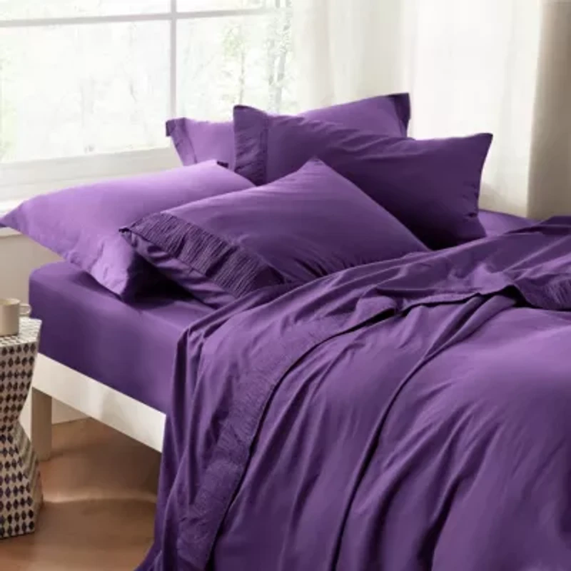 Hotel Luxury Embellished Hem Sheet Set