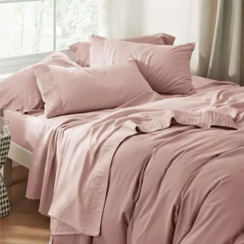 Hotel Luxury Embellished Hem Sheet Set