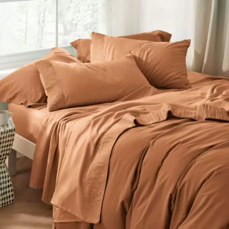 Hotel Luxury Embellished Hem Sheet Set