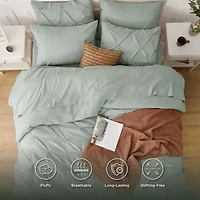 7 Piece GentleSoft™ Pintuck Comforter Bed Bag Set