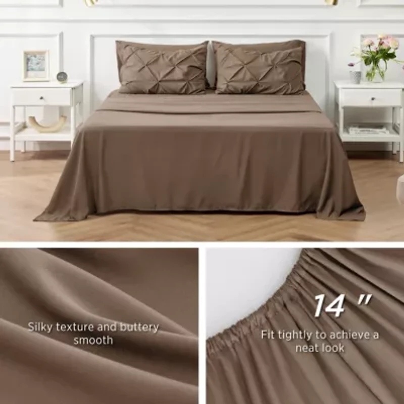 7 Piece GentleSoft™ Pintuck Comforter Bed Bag Set