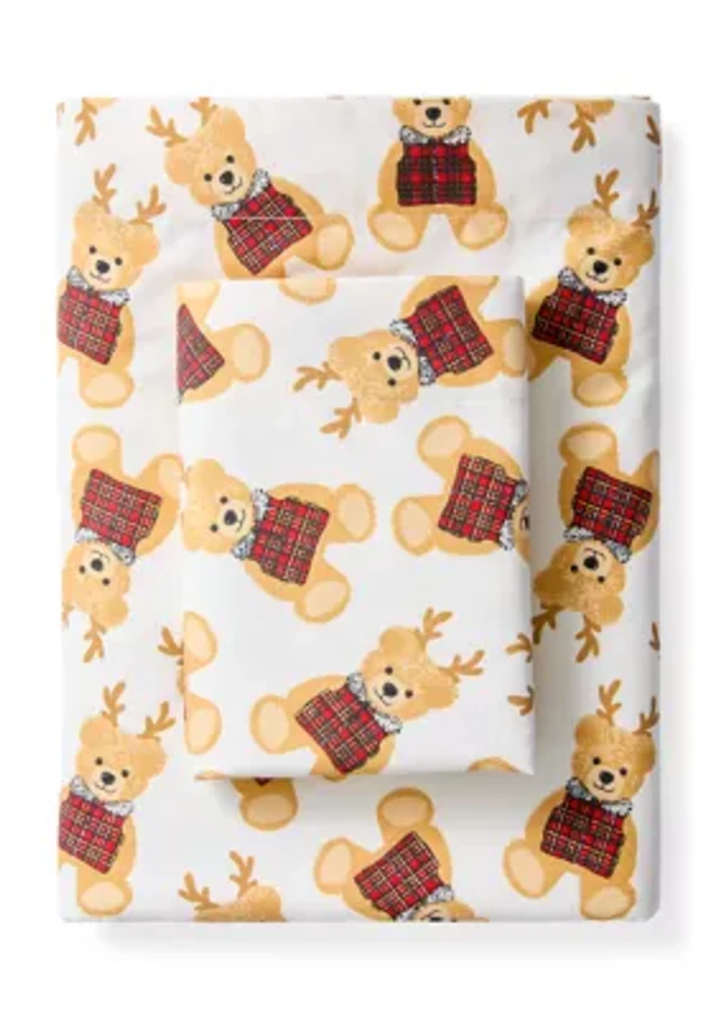 Christmas Belkie Bear Print Sheet Set