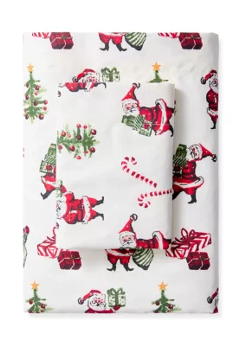 Christmas Santa Print Sheet Set