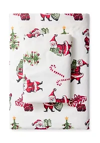 Christmas Santa Print Sheet Set