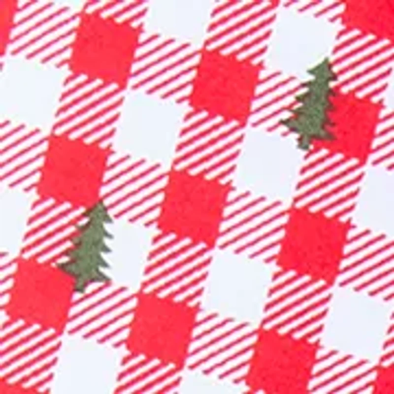 Christmas Gingham Tree Print Sheet Set