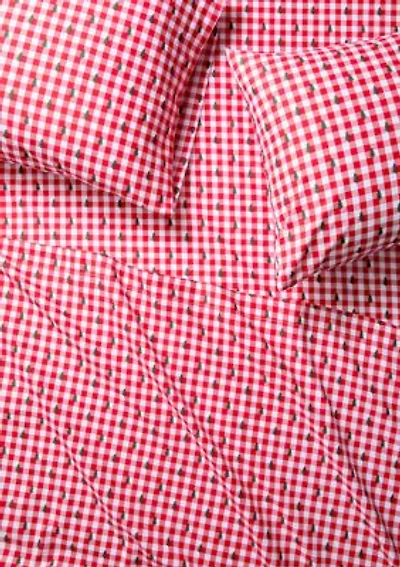 Christmas Gingham Tree Print Sheet Set