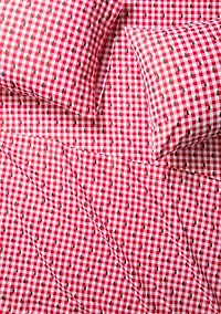 Christmas Gingham Tree Print Sheet Set