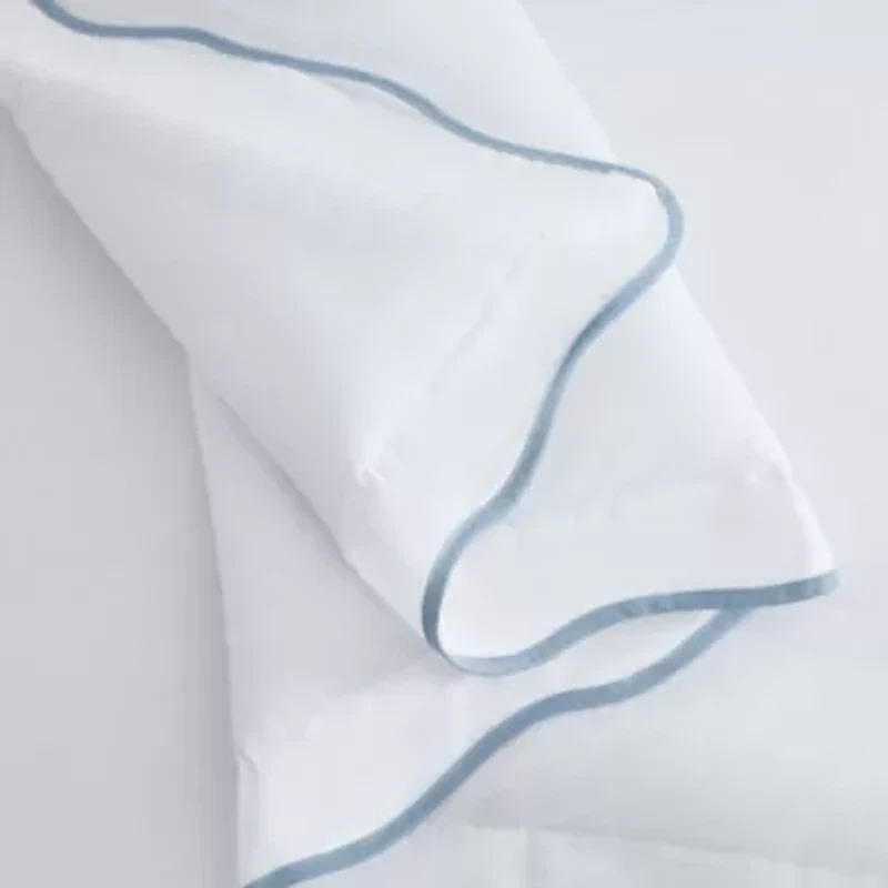 Simple Scallop Cotton Comforter Set