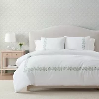 Garden Path Embroidery Cotton Comforter Set