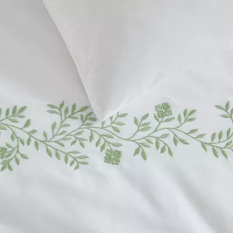 Garden Path Embroidery Cotton Comforter Set