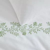 Garden Path Embroidery Cotton Comforter Set