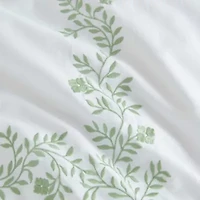 Garden Path Embroidery Cotton Comforter Set