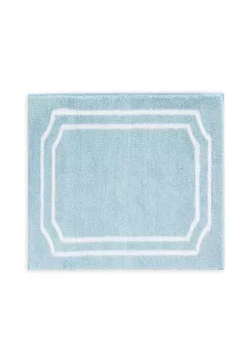 Skylands Border Microfiber Bath Rug