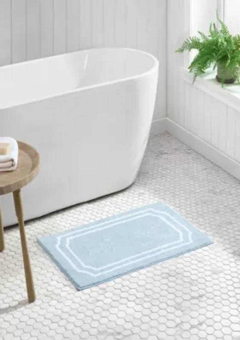 Skylands Border Microfiber Bath Rug