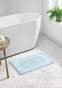 Skylands Border Microfiber Bath Rug