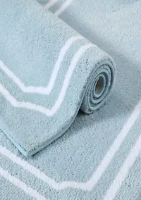 Skylands Border Microfiber Bath Rug